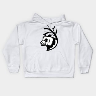 Angry Panda Face Logo Kids Hoodie